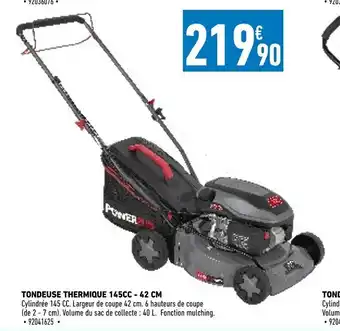 Brico Cash Tondeuse Thermique 145cc - 42 cm offre