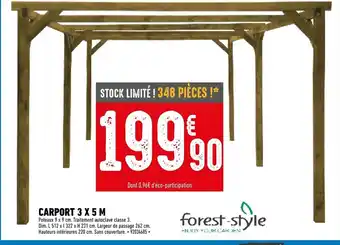 Brico Cash Carport 3 x 5 M offre