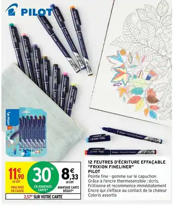 Intermarché Hyper 12 Feutres d'Ecriture Effaçable offre