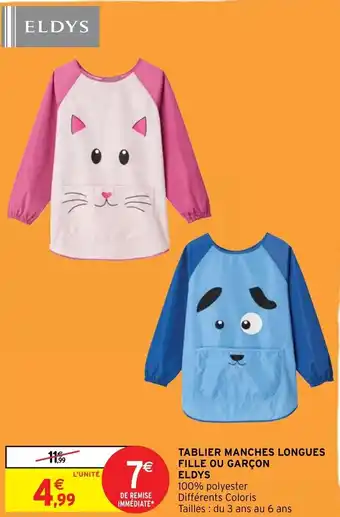 Intermarché Hyper Tablier manches Longues Fille ou Garçon offre