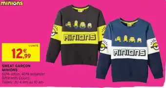 Intermarché Hyper Sweat Garçon Minions offre