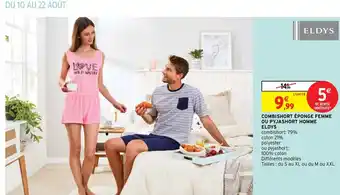 Intermarché Hyper Combishort éponge Femme ou Pyjashort Homme Eldys offre