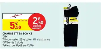 Intermarché Hyper Chaussettes Eco X5 Dim offre