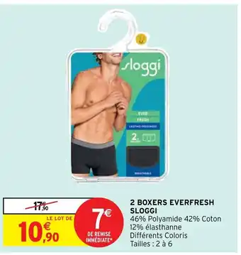 Intermarché Hyper 2 Boxers Everfresh Sloggi offre