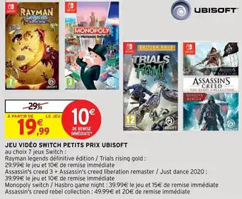 Intermarché Hyper Jeu Vidéo Switch Petits Prix Ubisoft offre