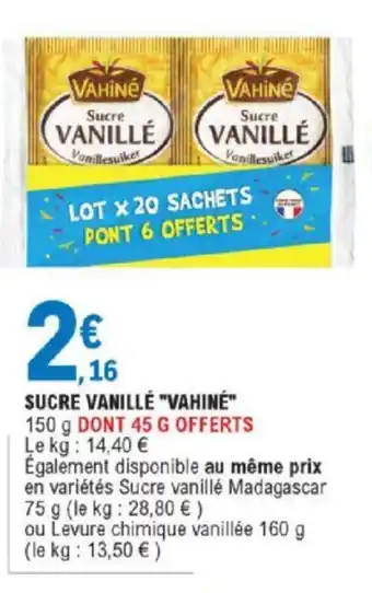 E.Leclerc Sucre Vanille Vahine offre