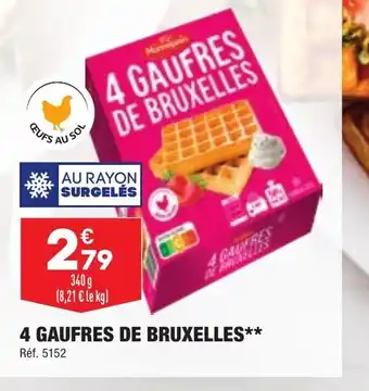ALDI 4 Gaufres de bruxelles offre