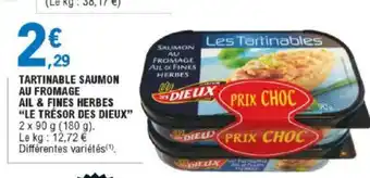 E.Leclerc Tartinable Saumon Au Fromage Ail & Fines Herbes offre