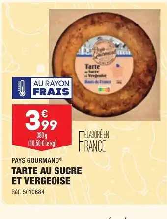 ALDI Tarte au sucre et vergeoise offre