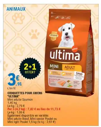 E.Leclerc Croquettes pour Chiens Ultima offre