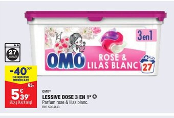 ALDI Omo lessive dose 3 en 1 offre