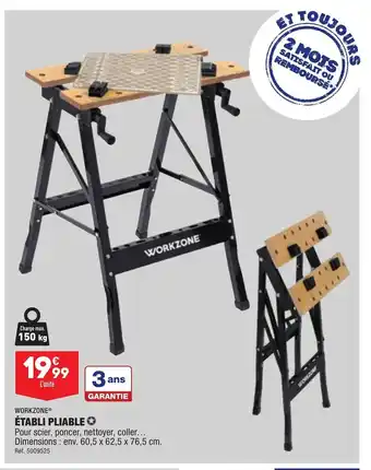 ALDI Etabli pliable offre