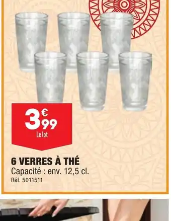 ALDI 6 verres à thé offre