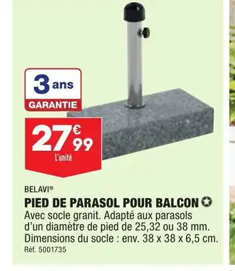 ALDI Pied de parasol pour balcon offre