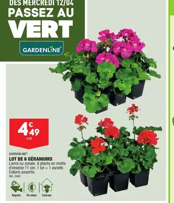 ALDI Lot de 6 geraniums offre
