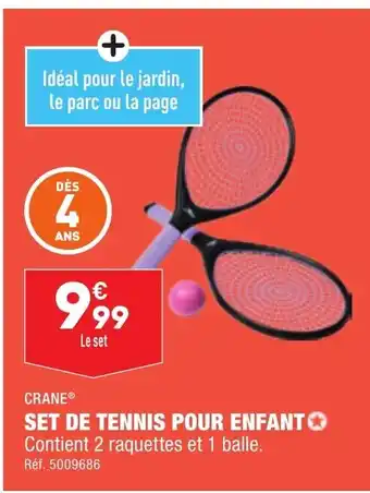 ALDI Set de tennis pour enfant offre