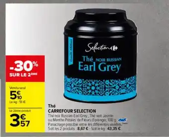 Carrefour Thé Carrefour Selection offre