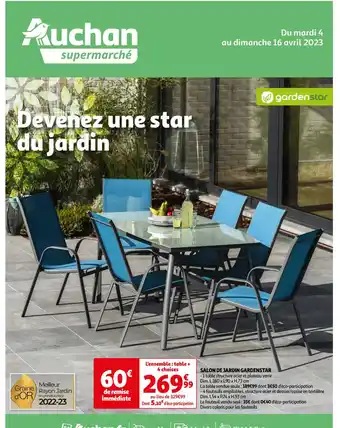 Auchan Salon de jardin gardenstar offre