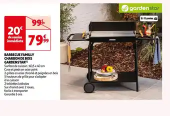 Auchan Barbaecue family charbon de bois gardenstar offre