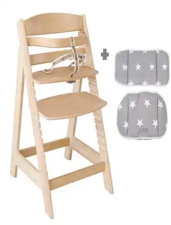 KIABI Roba chaise haute évolutive sit up iii + coussin little stars - naturel/gris offre
