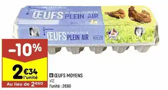 Leader Price Oeufs moyens offre