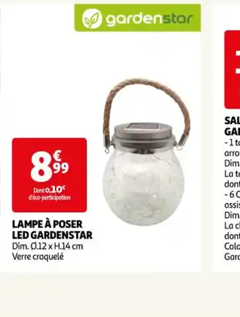 Auchan Lampe a poser led gardenstar offre
