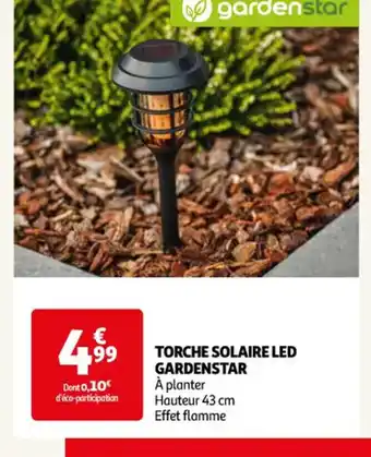 Auchan Torche solaire led gardenstar offre