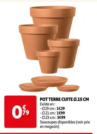 Auchan Pot terre cuite 15cm offre
