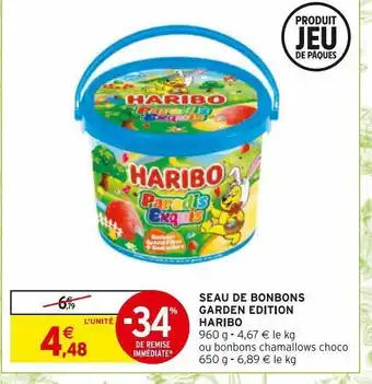 Intermarché Hyper Seau de bonbons garden edition haribo offre