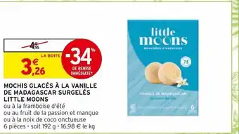 Mochis glaces a la vanille de madagascar surgeles little moons