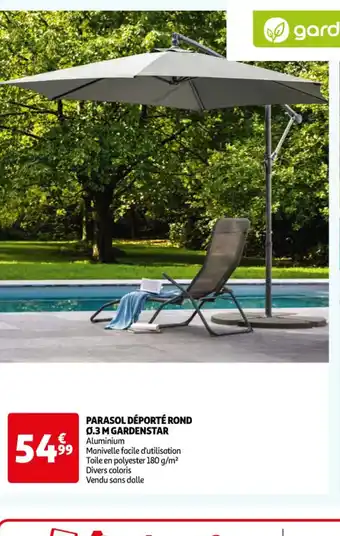 Auchan Parasol déporté rond offre