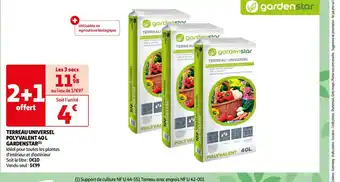 Auchan Terreau universel polyvalent 40L gardenstar offre