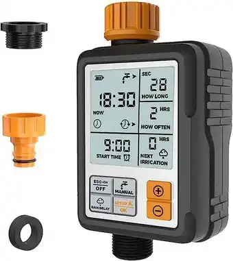 Amazon Minuteur d’arrosage kazeila robinet de jardin programmable numérique robinet de tuyau automatique minuterie pour arroseur ... offre