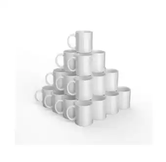 36 mug en céramique personnalisable, blanc - 340 ml
