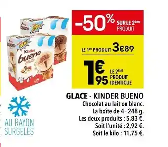 Supeco Glace kinder bueno offre