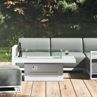 Pier Import Brasero table basse en aluminium blanc majorque offre
