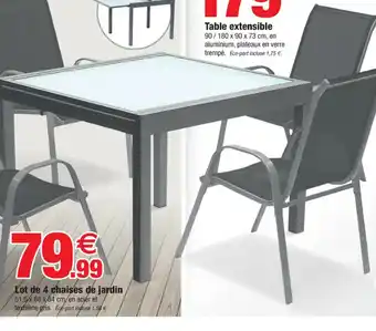 Bazarland Table extensible offre