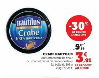 Hyper U Crabe nautilus offre