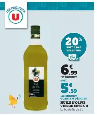 Hyper U Huile d'olive vierge extra u offre