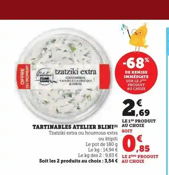 Hyper U Tartinables atelier blini offre