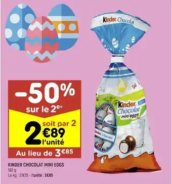 Leader Price Kinder chocolat mini eggs offre