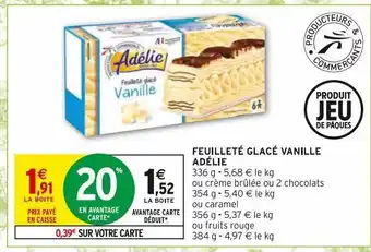 Intermarché Hyper Feuillete glace vanille adelie offre