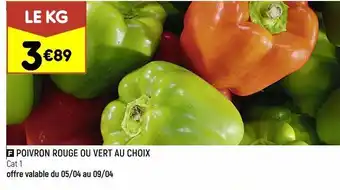 Leader Price Poivrons rouge ou vert au choix offre