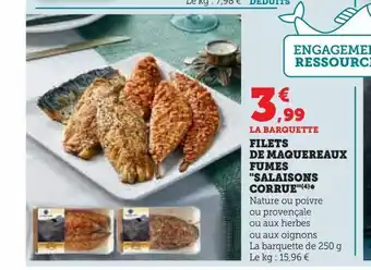 Hyper U Filets de maquereaux fumes salaisons corrue offre