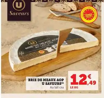 Hyper U Brie de meaux aop  u saveurs offre