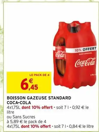 Intermarché Express Boissons gazeuse standard coca cola offre