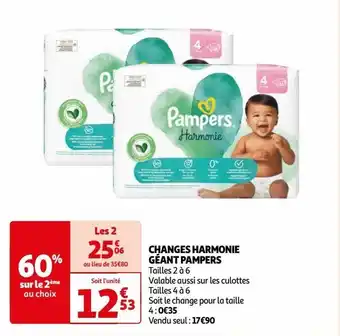 Auchan Changes harmonie géant pampers offre