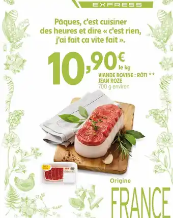 Intermarché Express Viande bovine: roti jean roze offre