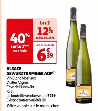 Auchan Alsace gewurztraminer aop offre