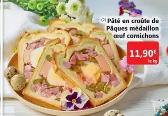 Colruyt Pâté en croute de pâques médaillon œuf cornichons offre